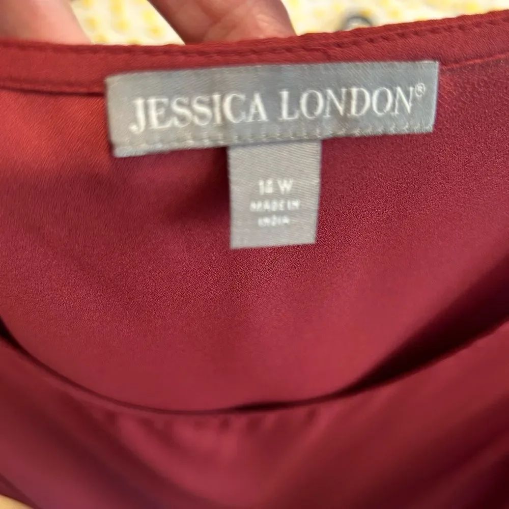 NWOT maroon 14 W tank top Jessica London side slit - Picture 5 of 7
